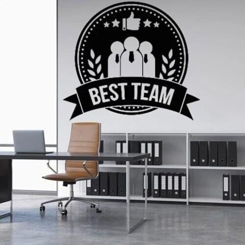 Vinyl Wall Decals Office Decor Removable Stickers Teamwork Job Medal Murals Best Team Work Motivational O25