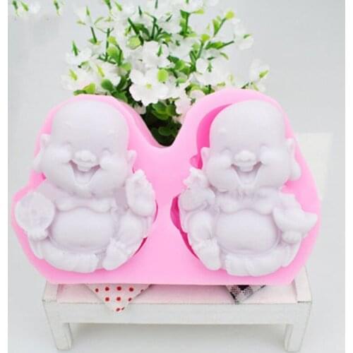 High Quality Buddha Smiling Face Silicone Mold Cake Mould Candle Soap Molds DIY Making Craft Home Kitchen Baking Tools