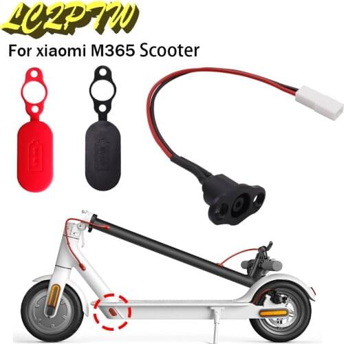 Power Charger Charging Line Interface Hole Cap For Xiaomi Mijia M365 Electric Scooter Dust Plug Cap with Charging Cord Cable