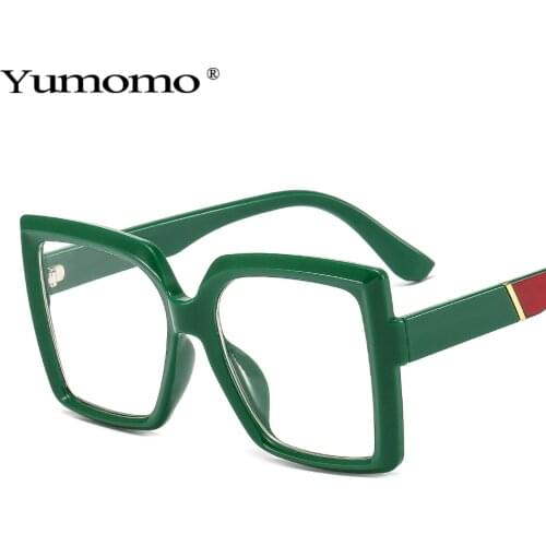 Oversized Green Square Ladies Sunglasses 2021 New Fashion Classic Brand Design Sun Glasses UV400 Colorful Frame Eyewear Shades