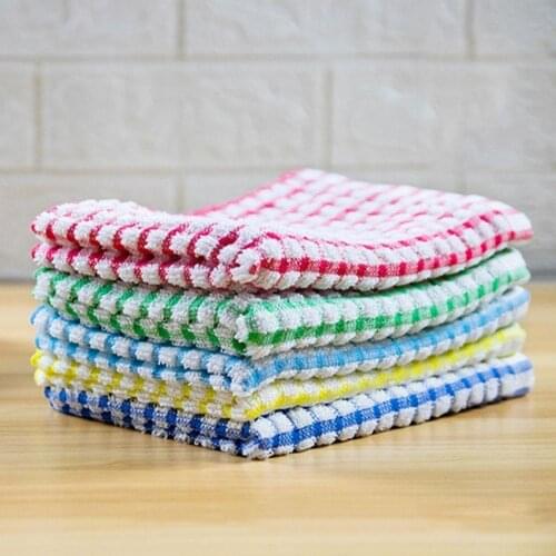 1 Pc Cotton Kitchen Dish Cloth Tea Towels Absorbent Catering Restaurant Cloth Dish Towels Cleaning Lint Cloth Tools Free Ki F6W1