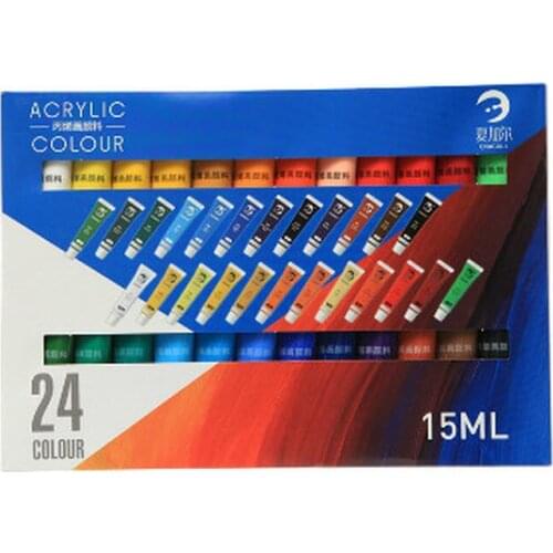 12/24 ColorsTubes Drawing Painting Pigment Hand-painted Wall Paint for Artist DIY Professional Acrylic Paints 15ml