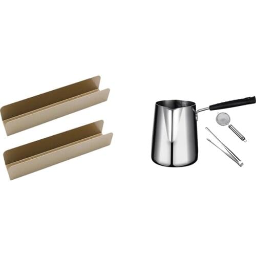 2Pack U-Shaped Cranberry Cookie Mould with Mini Frying Pot with Scale Stainless Steel Frying Pan