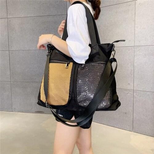 2021 Women Go Shopping Shoulder Bag Female Multi-pockets Handbags Casual Large Capacity Tote Nylon Zipper Top-handle Big Bag