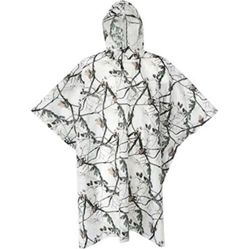 3 In 1 Lightweight Waterproof Hooded Rain Poncho Raincoat For Men Women Outdoor Hiking Cycling Camping Mat Canopy Shelter