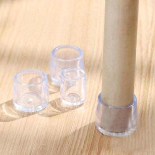 8Pcs Furniture Legs Protective Covers Table Chair Leg Covering Caps Floor Feet Cap Cover Protector Transparent Protective Case