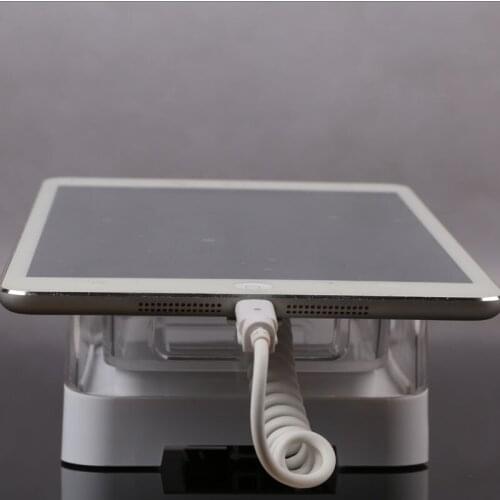 10pcs Tablet Personal Computer Display Acrylic Rack with Alarm and Charging for Ipad Huawei Samsung Tablet PC Security Free DHL