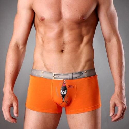 Bamboo Boxers Underwear Sexy Bird Trunk Cartoon U Convex Comfortable Men 'S Panties Hot sale mens panties