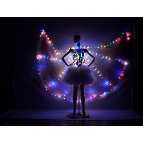 Stage /Party/Holiday Colorful LED cloak/colorful angel light wings/cloak /LED catwalk stage costumes/LED colorful wings