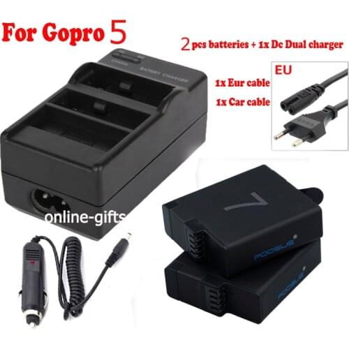 Go pro hero 5 hero 8 black 1600mAh GoPro7 gopro5 battery hero6 hero5 AHDBT-501 AHDBT 501 Bateria Akku for GoPro hero 6 battery