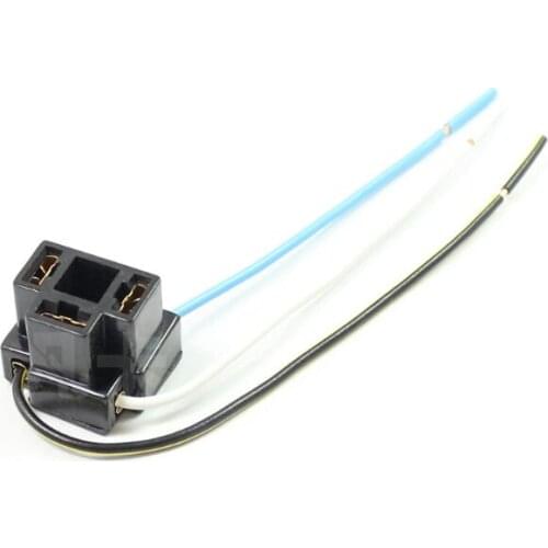 H4 car light socket copper core bakelite socket bend Adapter Wire