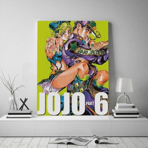 Jolyne Cujoh Jotaro Kujo Stone Ocean Wooden Frame Canvas poster Framed Painting wall Art decor room Study Home Decoration Prints