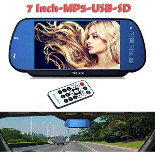 Car Rear View Camera 7-Inch LCD Monitor Display Vehicle Camera Backup Reverse Parking System Night Vision Waterproof
