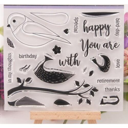 Little Bird Transparent Stamp Transparent Silicone Stamp Cutting DIY Scrapbooking Rubber Coloring Embossed Diary Decor Reusable