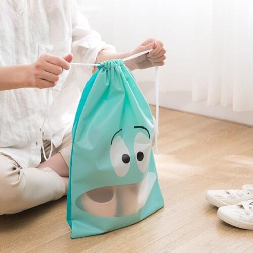 Multifunctional Drawstring Locked Shoe Storage Organizer Bags Dust-Proof Shoe Bags For Travel Non Woven Fabric Pvc Shoes Organiz