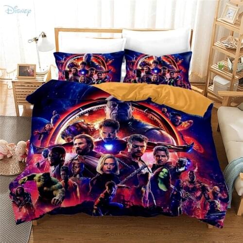 The Avengers Character 3d Printed Bedding Set for Children Boys Girls Kids Captain America Spider Man Twin Full Queen King Size