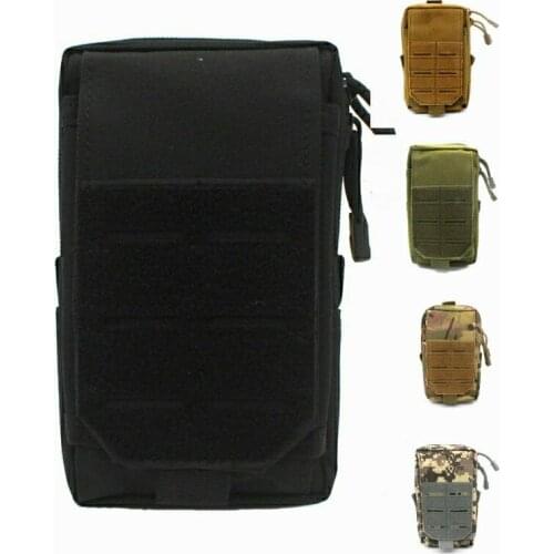 Mens Outdoor Sport Tactical Molle Pouch Nylon Army Military EDC Compact Waist Belt Bag Packs Hunting Hiking Camping Phone Bag