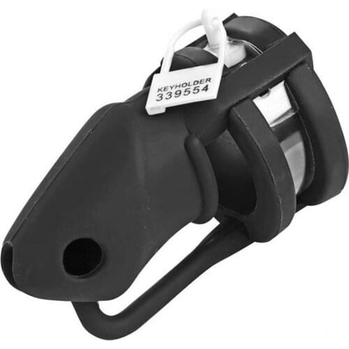 Soft and Safe Pure Silicone Male Chastity Device Cage Bird Lock Cock Ring BDSM Sex toys for Male Chastity Belt Boy Friend Gift