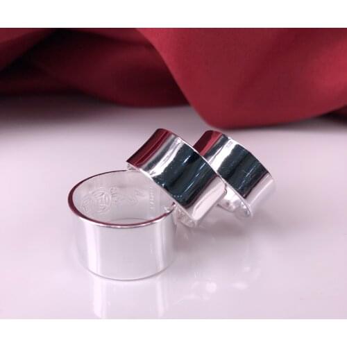 BOCAI New 100% s990 Silver Jewelry 2021 Trend Personalized Man and Woman Couple Rings Glossy Adjustable