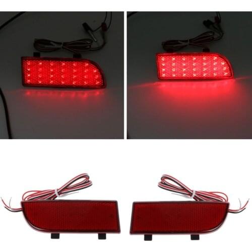 P82B 2pcs LED Shocks Rear Bumper Reflector Spotlight Fog Tail Brake Lights for mercedes benz Vito Viano W639 2003-2014