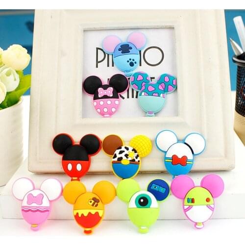 Disney Mickey Minnie Cute Cartoon PVC Soft Glue Patch Mobile Shell Shoes Decoration diy Epoxy Jewelry Accessories Birthday Gifts