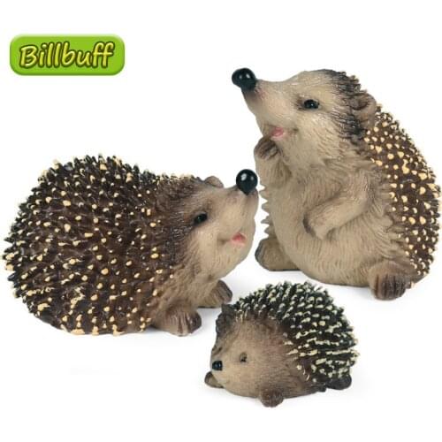 Cute DIY Simulation Wild Animal ABS Hedgehog Model Figures Collection Cognition Educational Toy for Childrens Kid Christmas Gift