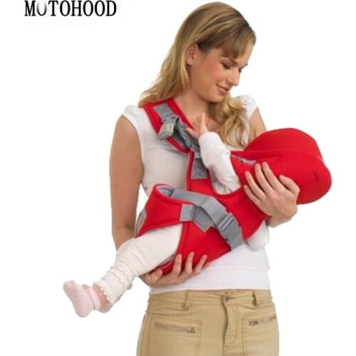 MOTOHOOD 0-36m Hooded Baby Carrier Breathable Multifunctional Horizontal Baby Sling For All Seasons Infant Kangaroo Bag