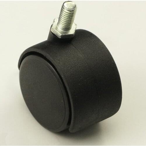 Black Plastic 40mm Replacement Swivel Casters Rolling Roller Caster Office Chair Sofa Wheels For Platform Trolley