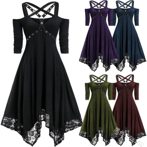 Medieval Cosplay Halloween Costumes for Women Carnival Witch Victorian Dress Women Gothic Retro Court Plus Size Victoria Dress