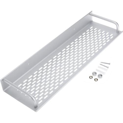 Bathroom Corner Shelf Storage Rack Organizer Space Wall Mounted Rectangle Shelves Space Aluminum Kitchen with Install Tools