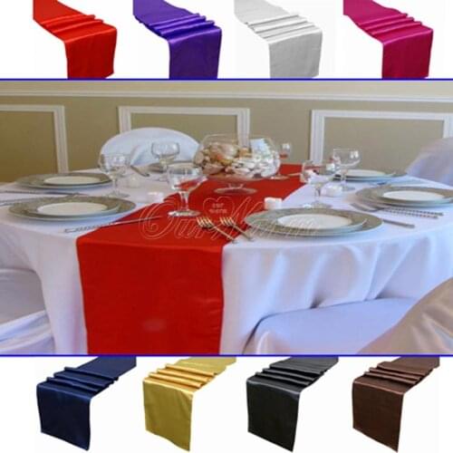 Royal Blue Fashion Satin Table Runners Wedding Banquet Cloth Runners For Holiday Favor Party Supplies New Arrival
