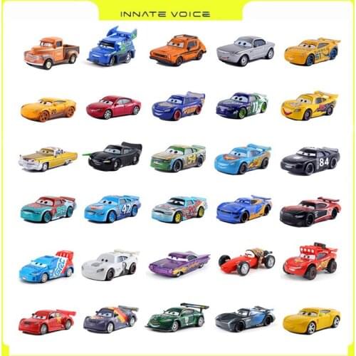 ZK50 Pixar Cars 2 3 Lightning McQueen Mater Jackson Toys 1:55 Metal Diecast Toys Car Model Boys Kids Toys Children Xmas Gifts