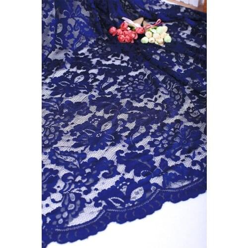 150cm Scalloped African tulle mesh lace fabric high quality for party wedding dress 3yards/lot