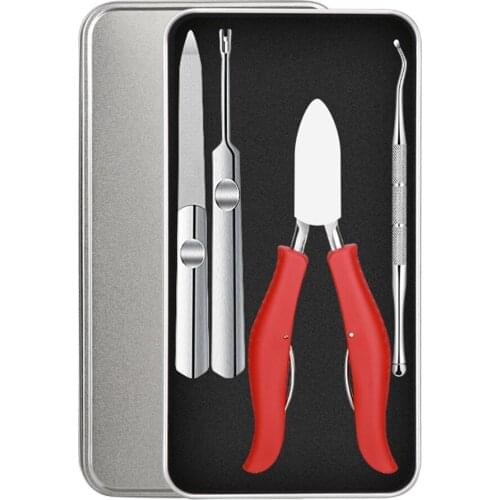 3/4PCS Ingrown Toenail Clippers Toe Nail File Lifter Cutter Foot Care Pedicure Hand Tools Professional Podiatry Correction Plier