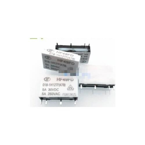 5PÇS/LOTE NOVO 18V relé HF49FD 018-1H12TF 18vdc HF49FD0181H12TF 18VDC 5A 250VAC 4pin