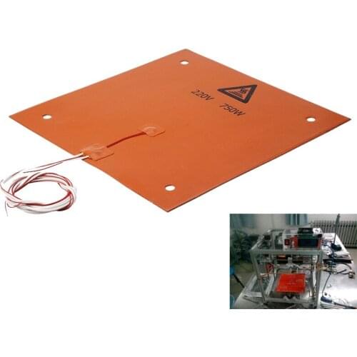 750w 220v 310*310mm Silicone Heated Bed Heating Pad for CR-10 3D Printer