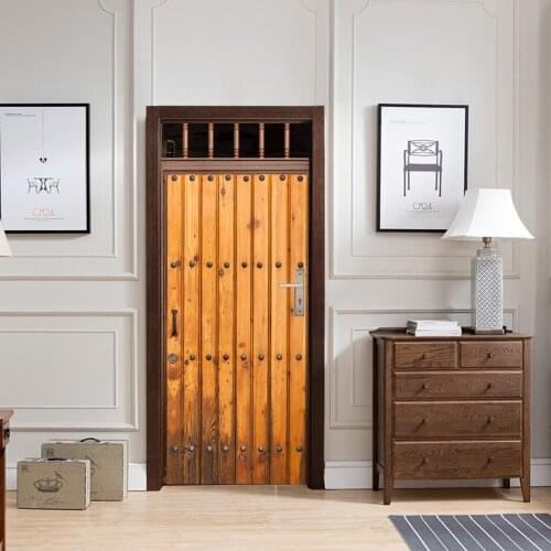 77x200cm 3D Door Sticker Vinyl Wall Sticker Waterproof PVC Door Decoration Home Design Living Room Bedroom Porta Cover Removable