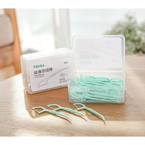 96 boxes 4800pcs 100% food grade high polymer toothbrush dental floss stick dental cleaning care tool oral cleaning toothpick HQ