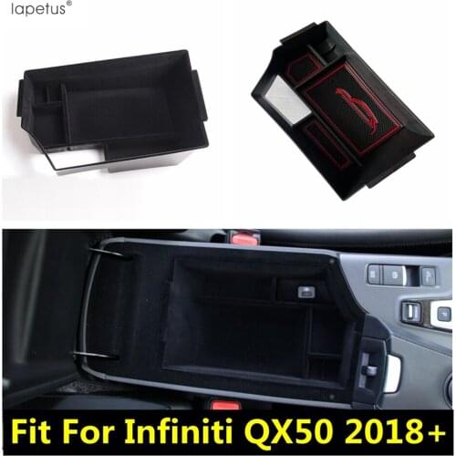 For Infiniti QX50 2018 - 2021 Car Central Armrest Storage Box Organizer Center Console Container Holder Cover Trim Accessories