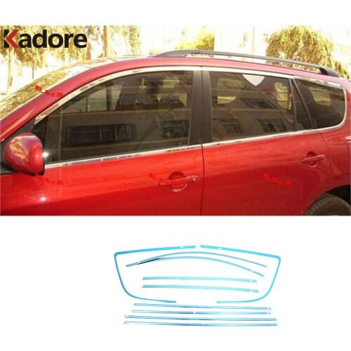 For Toyota RAV4 RAV 4 2009 2010 2011 Stainless Steel Car Window Trim Frame Moulding Cover Sticker Exterior Accessories