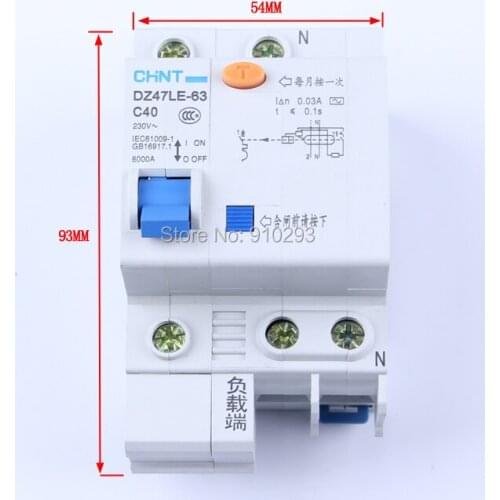 DZ47LE63 CHNT Circuit breaker original breaker 40A 2P