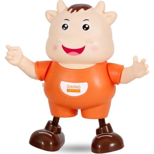 Electric Walking Cattle Music Light Dance Animal Doll Funny Children Toys Kids Birthday Gift