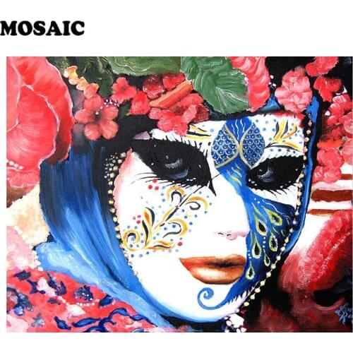 Photo custom!Full Display Cross Stitch Beauty mask DIY Mosaic Square/Round Diamond Painting Diamond Embroidery gift Home Decor
