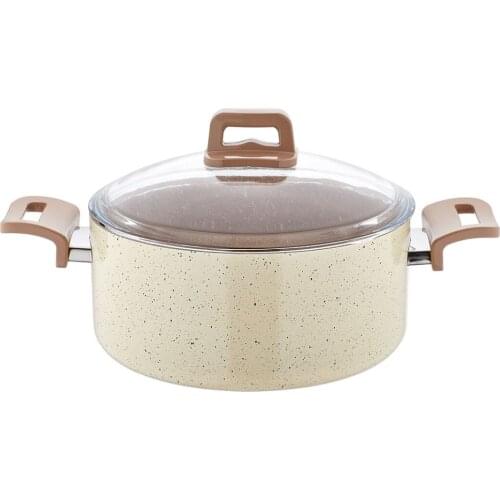Cream Color 22 CM Granite Deep Cookware