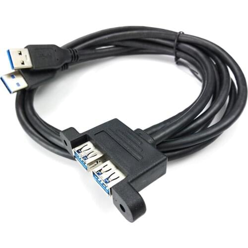 Panel mount usb3.0 female to male extension cable
