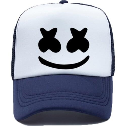 Marshmallow Baseball Cap Men Women Smiling Face Sunshade Hats Fashion DJ Bone Punk Style Hip Hop Outdoor Breathable Caps TG0104