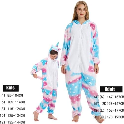 Kigurumi Rainbow Unicorn Winter Pajama Onesie Women Pajamas Overalls Onesies For Adults Xxl Animal Unicorn Overalls Animal Panda