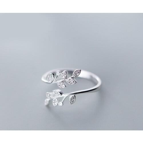 Korean Personality Crystal Leaf Rings For Women Charm Engagement Rings Men Vintage Knuckle Finger Jewelry 2020