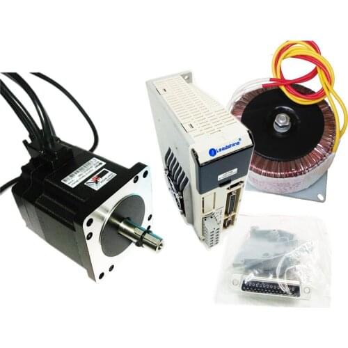 Nema34 4.5Nm Closed Loop Stepper Motor Drive Kit + AC Transformer Hybrid Step Servo H2-758+86HSM45-E1 for Engraving Machine