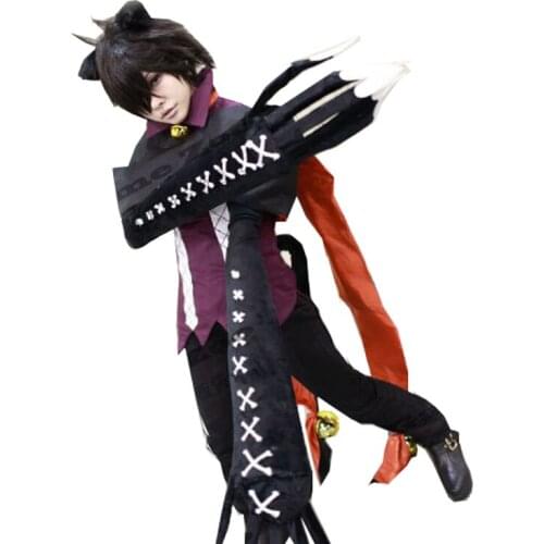 Pandora Hearts Cheshire cosplay Costume with tail and gloves 11